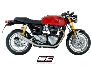 SC Project Conic RVS Slip-on Set Thruxton 1200